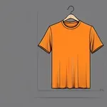 short-sleeved orange t-shirt image